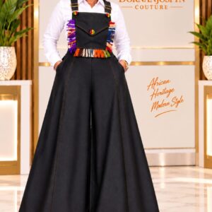 Jeans Palazzo Dungaree Pants (Long Shirt)