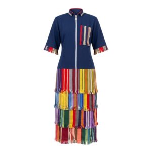 Smart Aso-Oke Patch Dress